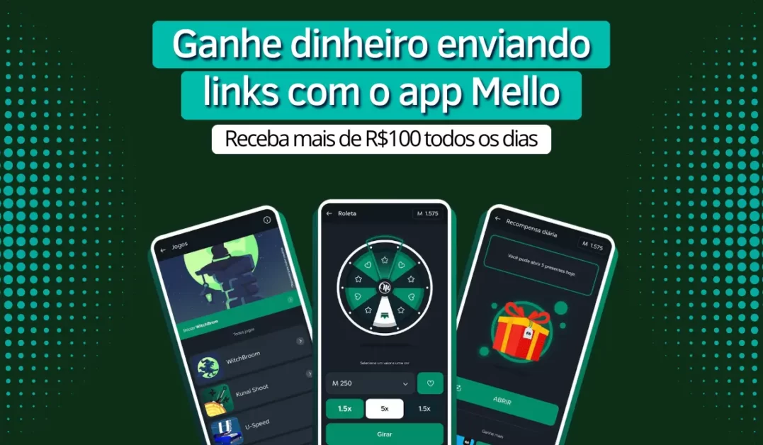 Gana dinero enviando enlaces con la aplicación Mello - Cenário Aberto